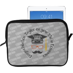 Hipster Graduate Tablet Case / Sleeve - Large (Personalized)