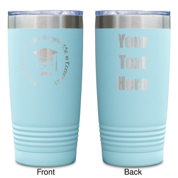 Hipster Graduate Teal Polar Camel Tumbler - 20oz -Double Sided - Approval