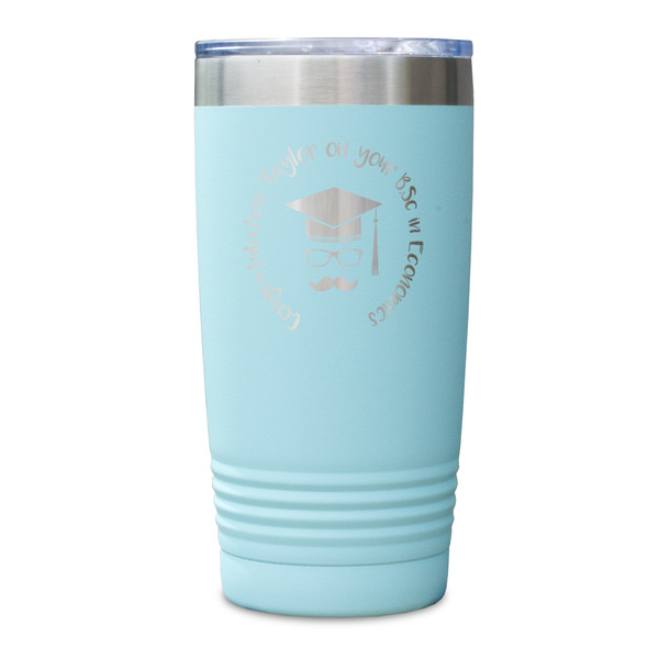 Hipster Graduate Teal Polar Camel Tumbler - 20oz - Single Sided - Approval