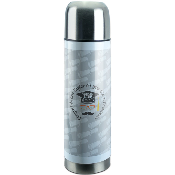 Custom Hipster Graduate Stainless Steel Thermos (Personalized)