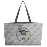 Hipster Graduate Beach Totes Bag - w/ Black Handles (Personalized)