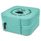 Hipster Graduate Travel Jewelry Boxes - Leather - Teal - View from Rear