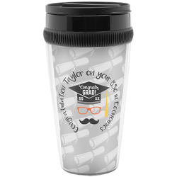 Hipster Graduate Acrylic Travel Mug without Handle (Personalized)