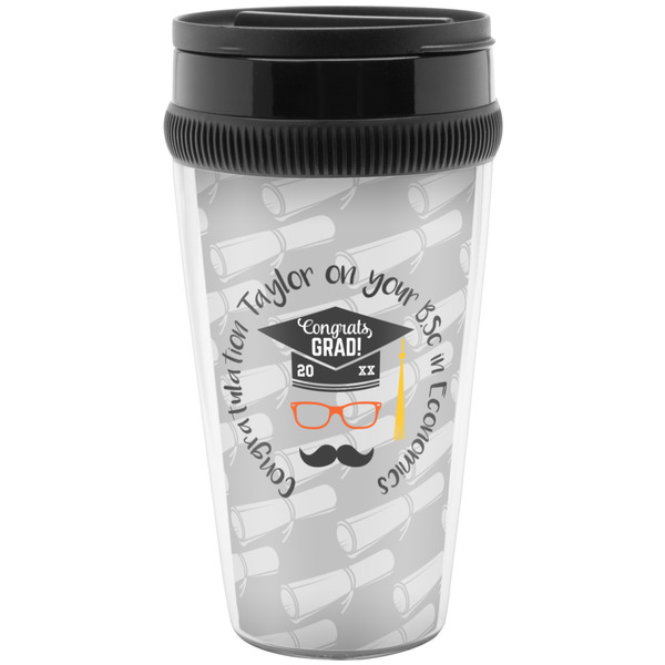 Custom Hipster Graduate Acrylic Travel Mug without Handle (Personalized)