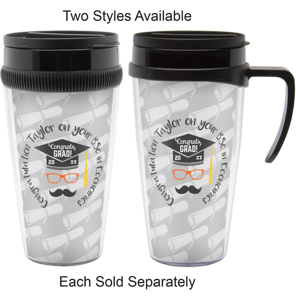 Hipster Graduate Travel Mugs - with & without Handle