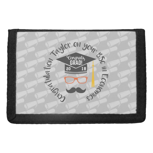 Custom Hipster Graduate Trifold Wallet (Personalized)