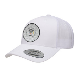 Hipster Graduate Trucker Hat - White (Personalized)