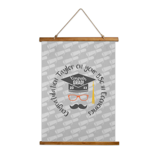 Custom Hipster Graduate Wall Hanging Tapestry - Tall (Personalized)
