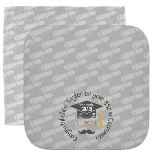 Custom Hipster Graduate Facecloth / Wash Cloth (Personalized)
