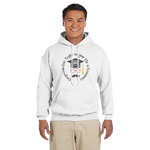 Hipster Graduate Hoodie - White - Small (Personalized)