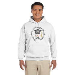 Hipster Graduate Hoodie - White (Personalized)