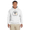Hipster Graduate White Hoodie on Model - Front