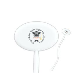Hipster Graduate Oval Plastic Stir Sticks (Personalized)