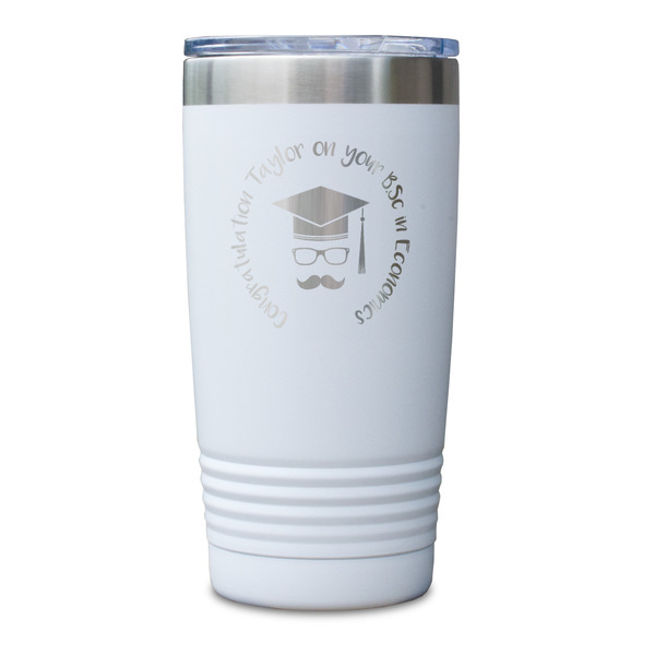 Hipster Graduate White Polar Camel Tumbler - 20oz - Single Sided - Approval