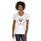 Hipster Graduate Women's V-Neck T-Shirt - White (Personalized)