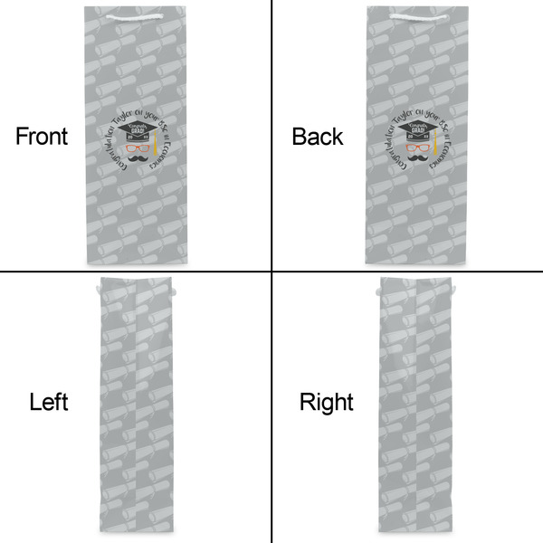 Hipster Graduate Wine Gift Bag - Gloss - Approval