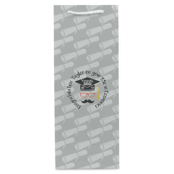 Hipster Graduate Wine Gift Bag - Gloss - Front