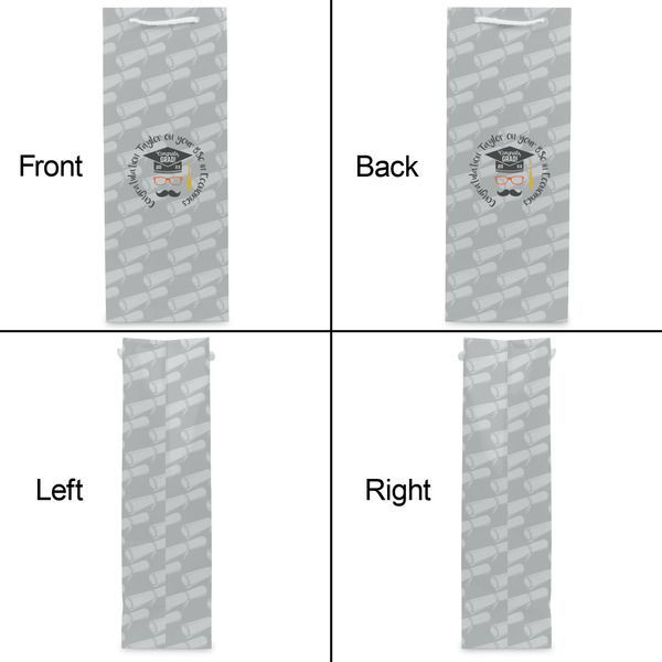 Hipster Graduate Wine Gift Bag - Matte - Approval