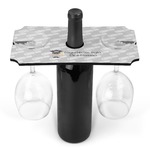 Hipster Graduate Wine Bottle & Glass Holder (Personalized)