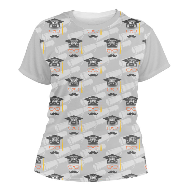 Custom Hipster Graduate Women's Crew T-Shirt - Small (Personalized)