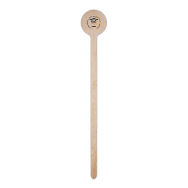 Hipster Graduate Wooden 6" Stir Stick - Round - Single Stick