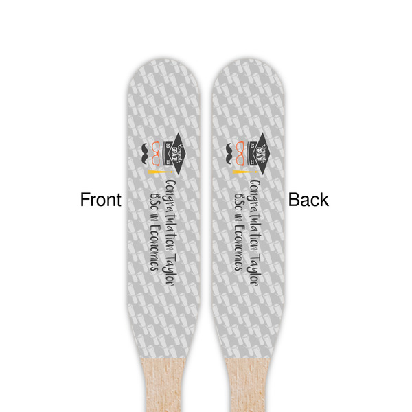 Hipster Graduate Wooden Food Pick - Paddle - Double Sided - Front & Back