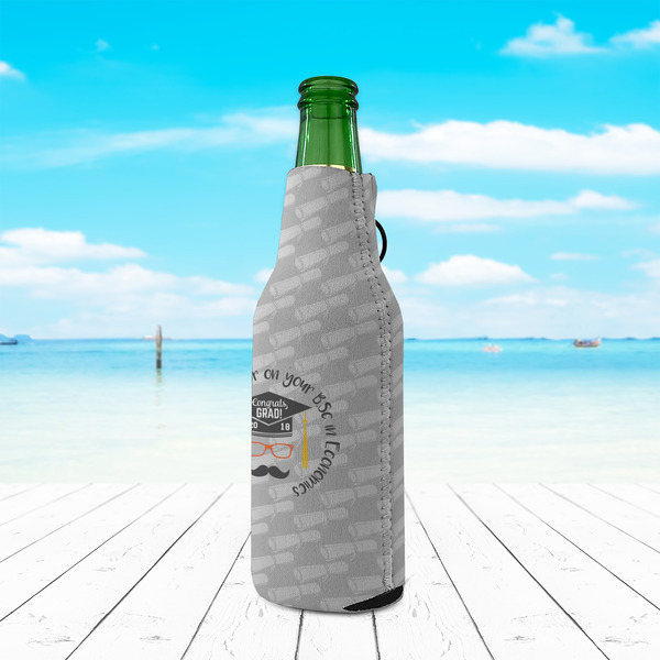 Hipster Graduate Zipper Bottle Cooler - LIFESTYLE