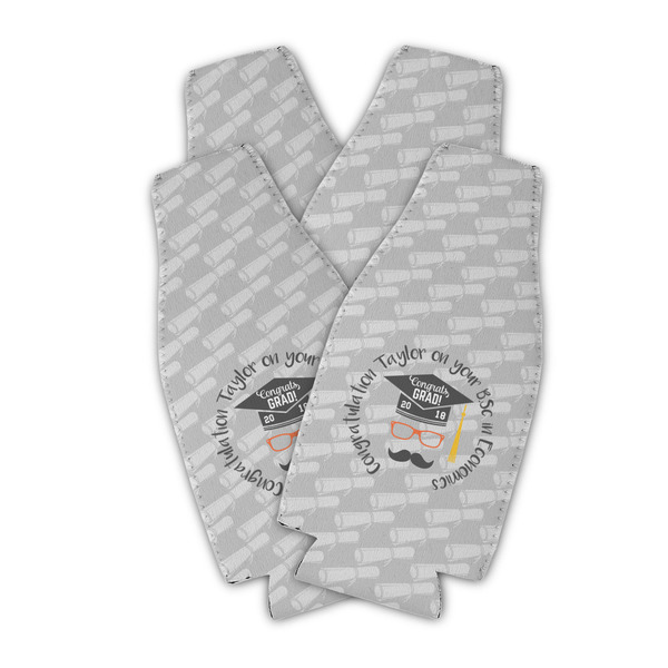 Hipster Graduate Zipper Bottle Cooler - Set of 4 - PARENT MAIN (flat)