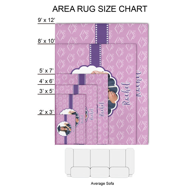 Graduation 2'x3' Indoor Area Rugs - Size Chart