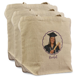 Graduation Reusable Cotton Grocery Bags - Set of 3 (Personalized)