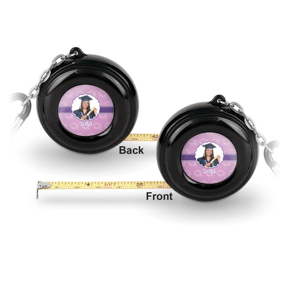 Graduation 6-Ft Pocket Tape Measure with Carabiner Hook - Front and Back