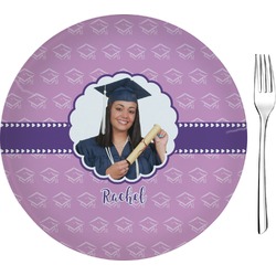 Graduation 8" Glass Appetizer / Dessert Plates - Single or Set (Personalized)