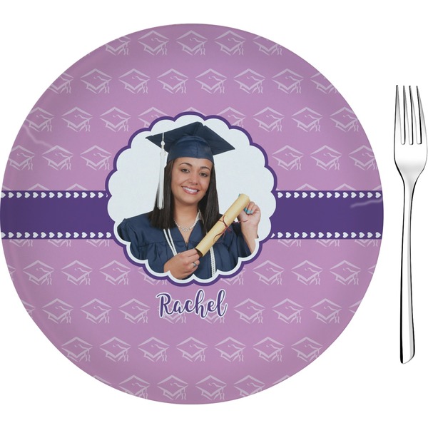 Custom Graduation 8" Glass Appetizer / Dessert Plates - Single or Set (Personalized)