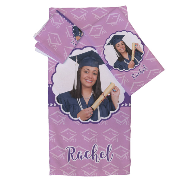 Custom Graduation Bath Towel Set - 3 Pcs (Personalized)