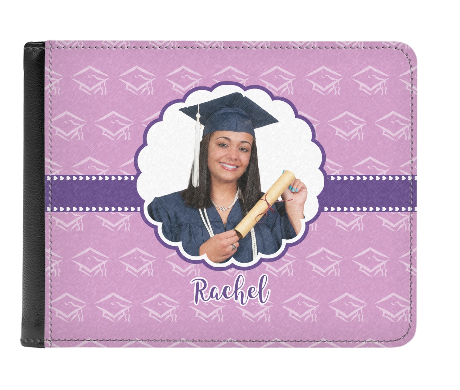 Graduation Genuine Leather Men's Bifold Wallet (Personalized