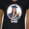 Graduation Black V-Neck T-Shirt on Model - CloseUp