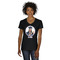 Graduation Women's V-Neck T-Shirt - Black - Small (Personalized)