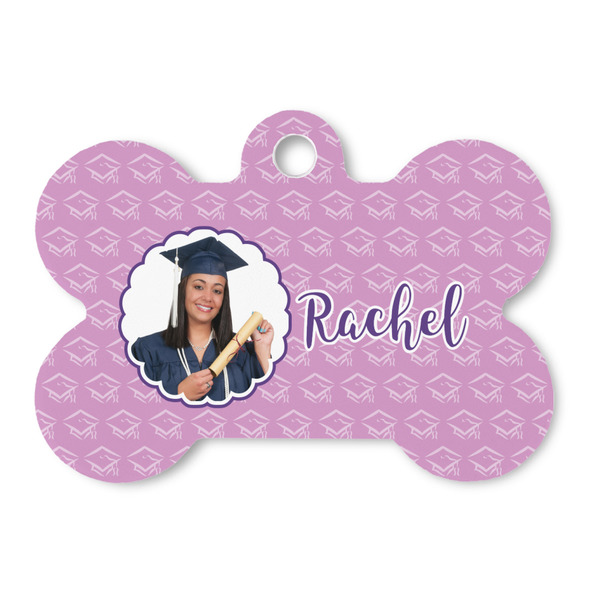 Custom Graduation Bone Shaped Dog ID Tag (Personalized)