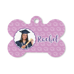 Graduation Bone Shaped Dog ID Tag - Small (Personalized)