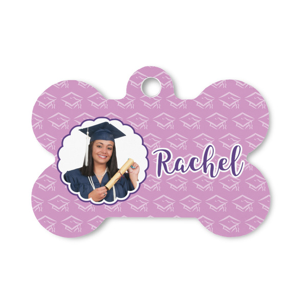 Custom Graduation Bone Shaped Dog ID Tag - Small (Personalized)