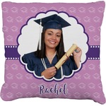 Graduation Faux-Linen Throw Pillow 16" (Personalized)