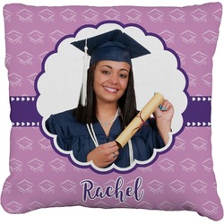 Graduation Faux-Linen Throw Pillow 18" (Personalized)