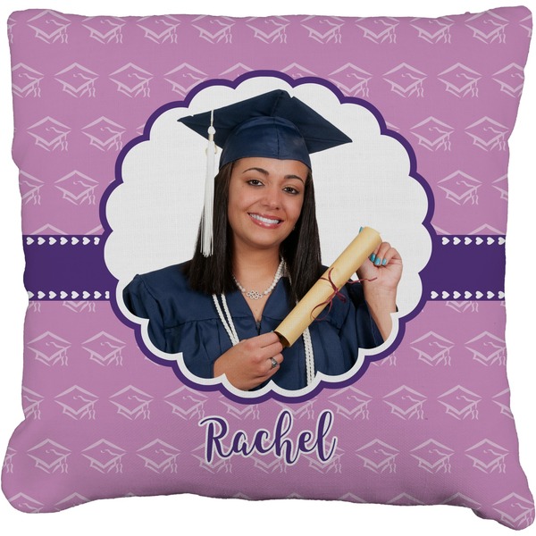 Custom Graduation Faux-Linen Throw Pillow 20" (Personalized)