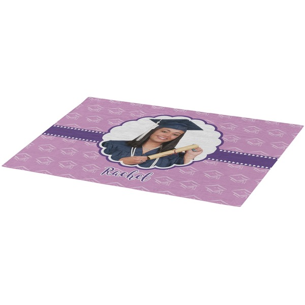 Graduation Burlap Placemat (Angle View)