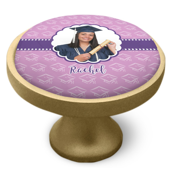 Graduation Cabinet Knob - Gold - Side