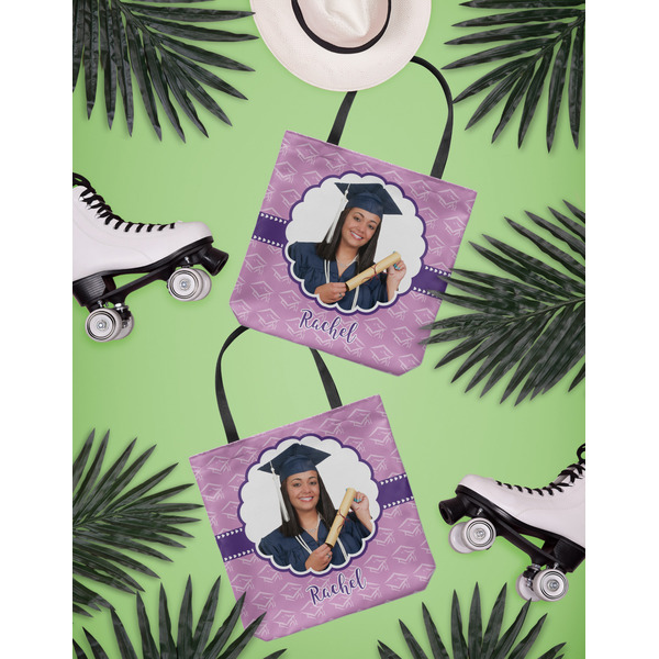 Graduation Canvas Tote Lifestyle Front and Back