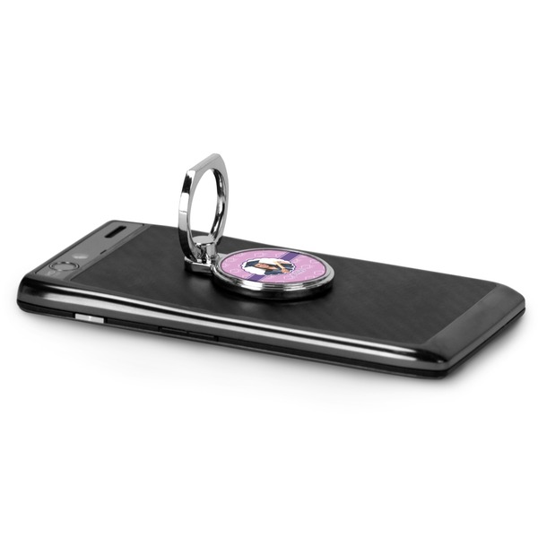 Graduation Cell Phone Ring & Stand in Use