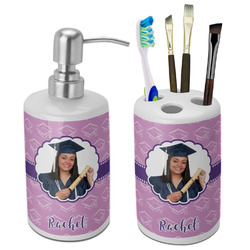 Graduation Ceramic Bathroom Accessories Set (Personalized)