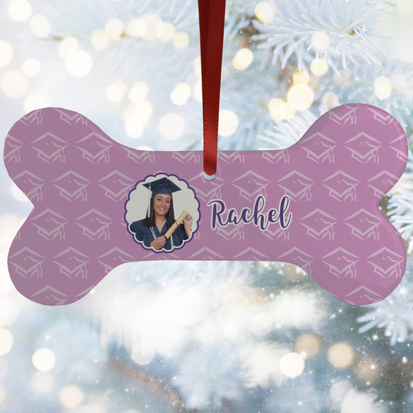 Custom Graduation Ceramic Dog Ornament w/ Photo