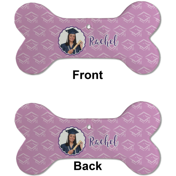 Graduation Ceramic Flat Ornament - Bone Front & Back (APPROVAL)